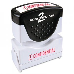 ACCUSTAMP2 Pre-Inked Shutter Stamp with Microban, Red, CONFIDENTIAL, 1 5/8 x 1/2 COS035574 035574