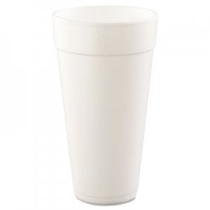 Dart Drink Foam Cups, Hot/Cold, 24oz, White, 500/Carton DCC24J24 24J24