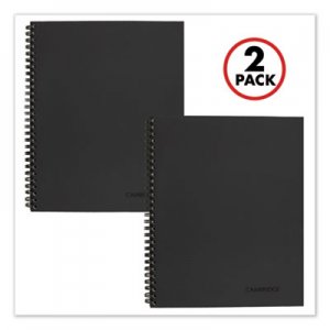 Cambridge Limited Wirebound Business Notebook Plus Pack, 11 x 8 7/8, Black, 80 Sheets, 2/Pack MEA06343 06343