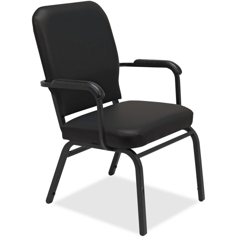 Lorell Fixed Arms Vinyl Oversized Stack Chairs 59600 LLR59600