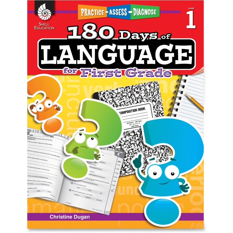 Shell Practice, Assess, Diagnose: 180 Days of Language for First Grade 51166 SHL51166
