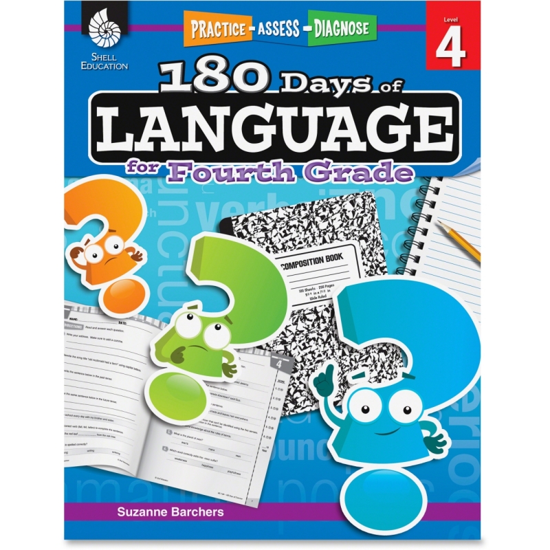 Shell Practice, Assess, Diagnose: 180 Days of Language for Fourth Grade 51169 SHL51169