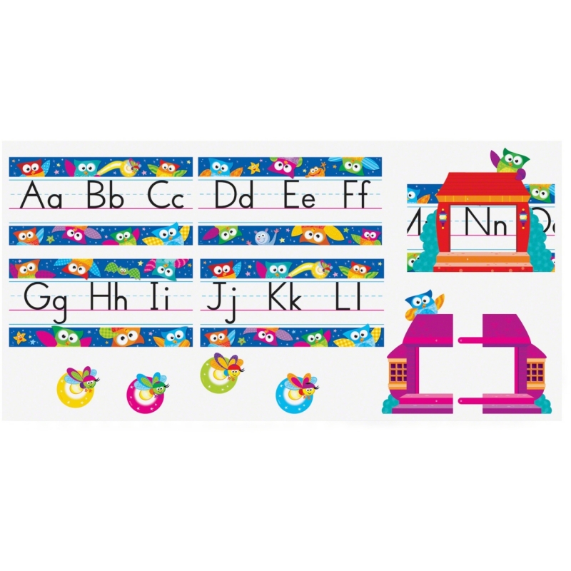 Trend Owl-Stars Alphabet Manuscript Bulltn Brd Set 8364 TEP8364