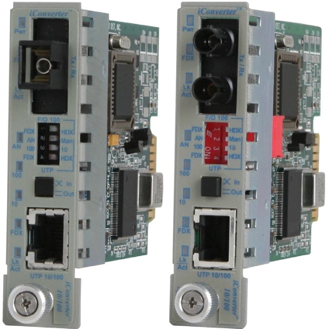 Omnitron 10BASE-T or 100BASE-TX to Fast Ethernet Managed Media Converter 8390-1-W 8390-1-x