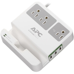 APC Essential SurgeArrest, 3 Outlets, 3 USB Charging Ports, 120V P3U3