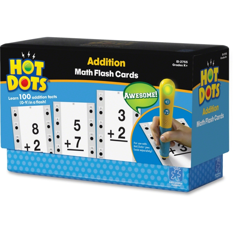 Hot Dots Flash Cards, Addition Facts 0-9 2755 EII2755