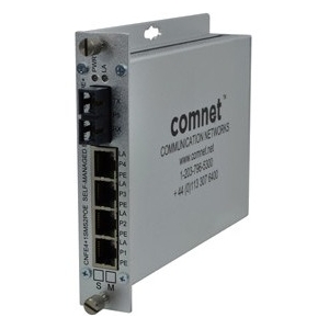 ComNet 10/100 4TX+1FX Ethernet Self-managed Switch with Power over Ethernet (PoE+) CNFE4+1SMSS2POE