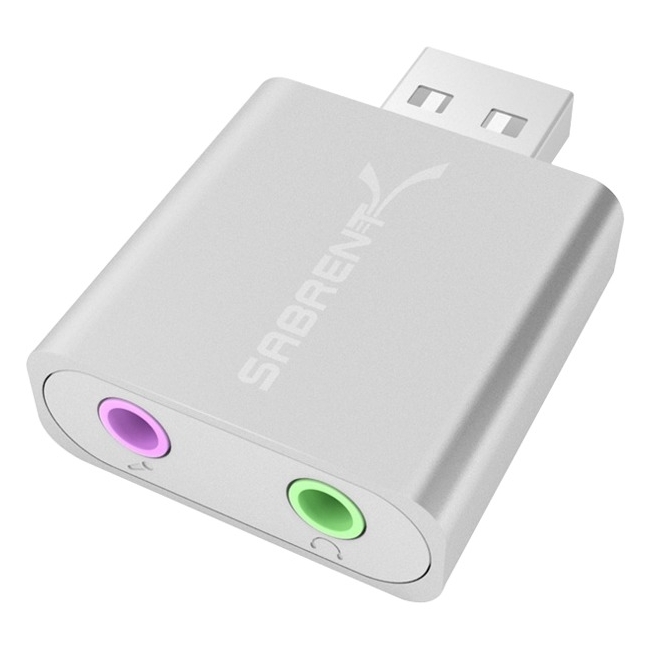 Sabrent USB External Stereo Sound Adapter AU-EMAC