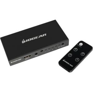 Iogear 4K 4-Port HDMI Switch with Remote GHDSW4K4