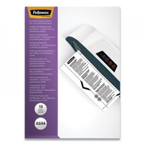 Fellowes Laminator Cleaning Sheets, 3-10mil, 8 1/2 x 11, 10/Pack FEL5320603 5320603