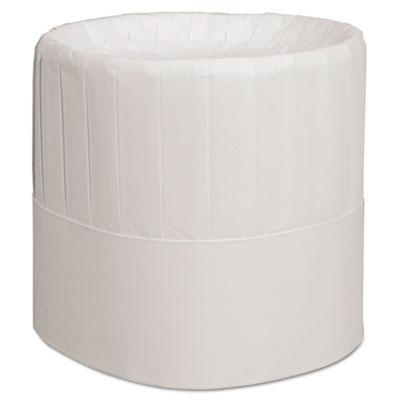 Royal Pleated Chef's Hats, Paper, White, Adjustable, 7 in. Tall, 28/Carton RPPRCH7 RPP RCH7