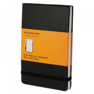 Moleskine Reporter Notebook, Ruled, 3 1/2 x 5 1/2, Black Cover, 192 Sheets HBGQP511 QP511