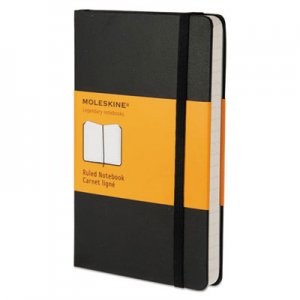 Moleskine Hard Cover Notebook, Ruled, 5 1/2 x 3 1/2, Black Cover, 192 Sheets HBGMM710 MM710