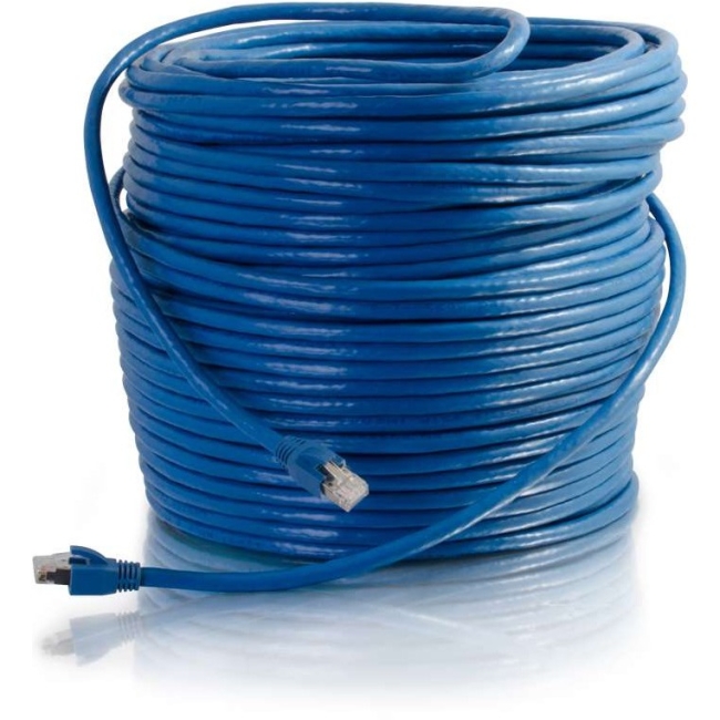 C2G 50ft Cat6 Snagless Solid Shielded Network Patch Cable - Blue 43167