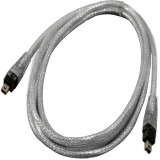 SYBA Multimedia 4-pin to 4-pin, 5.5 Feet, IEEE 1394a 400 Mbps Firewire Cable, Silver SY-CAB-F4