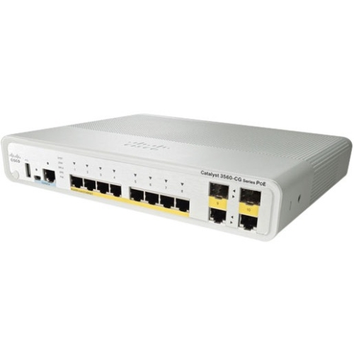 Cisco 3560C PD PSE Switch 8 GE PoE, 2 x 1G Copper Uplink, IP Base - Refurbished WS-C3560CPD8PTS-RF WS