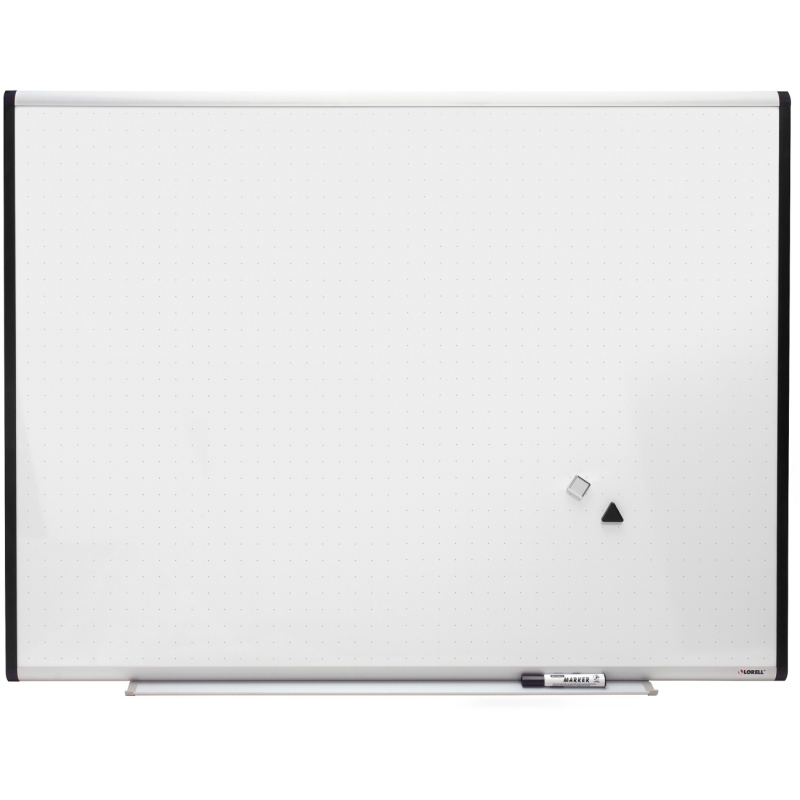 Lorell Signature Magnetic Dry Erase Board with Grid Lines 69652 LLR69652