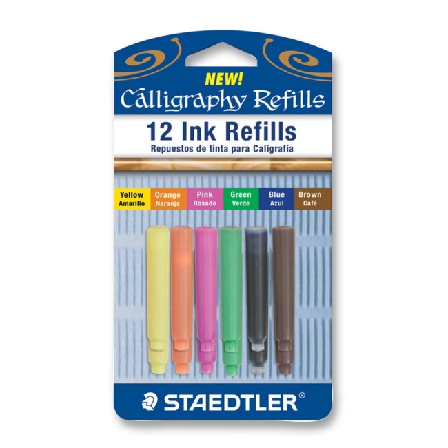 Staedtler Dye Ink Calligraphy Pen Refill 899RASBK12 STD899RASBK12