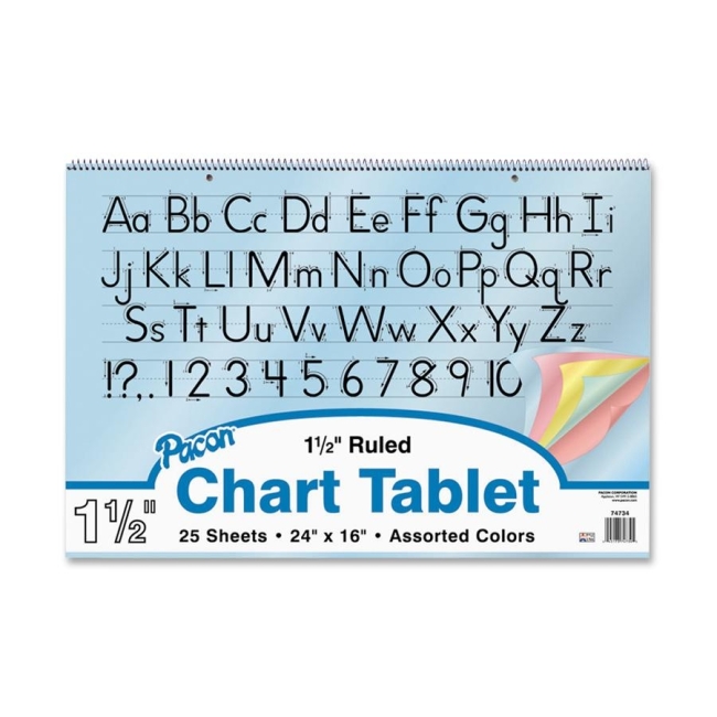 Pacon Colored Paper Chart Tablets 74734 PAC74734