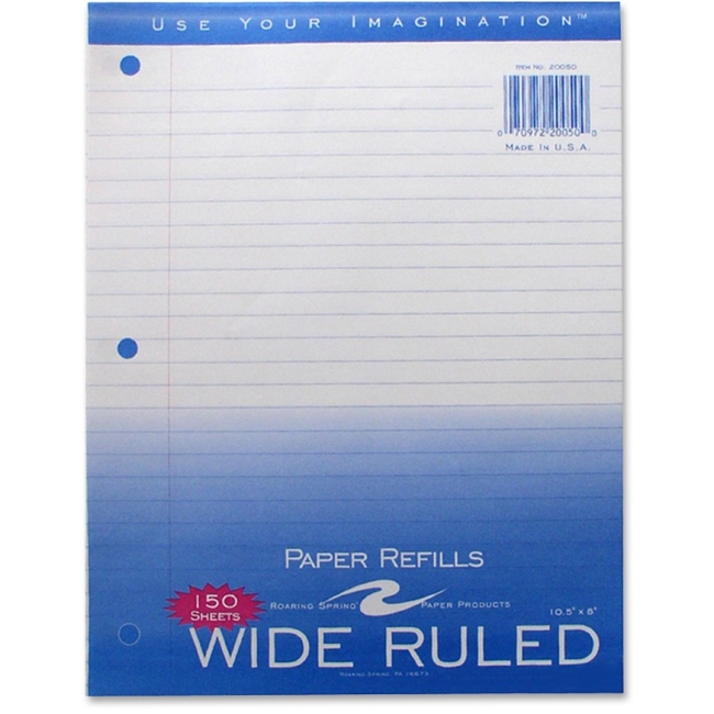 Roaring Spring Wide Ruled Filler Paper 20050 ROA20050