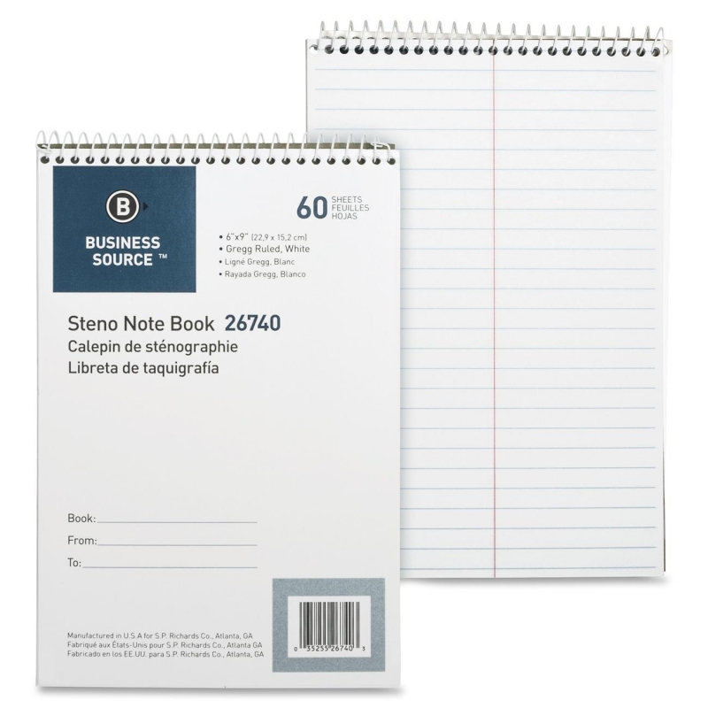 Business Source Steno Notebook 26740 BSN26740