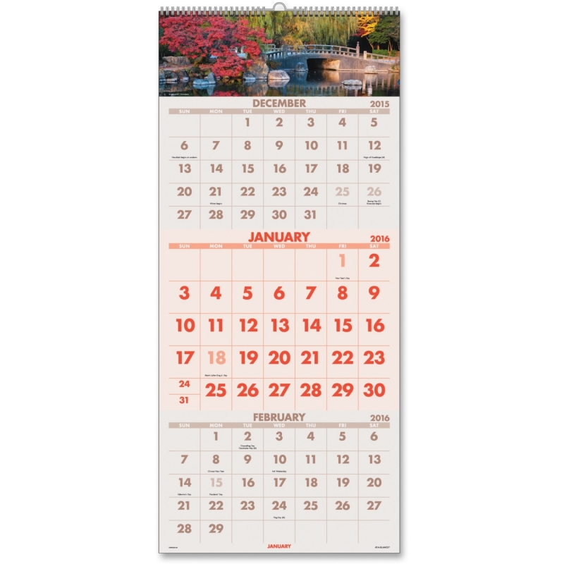 At-A-Glance At-A-Glance Scenic 3-Months Per Page Panoramic Wall Calendar DMW50328 AAGDMW50328