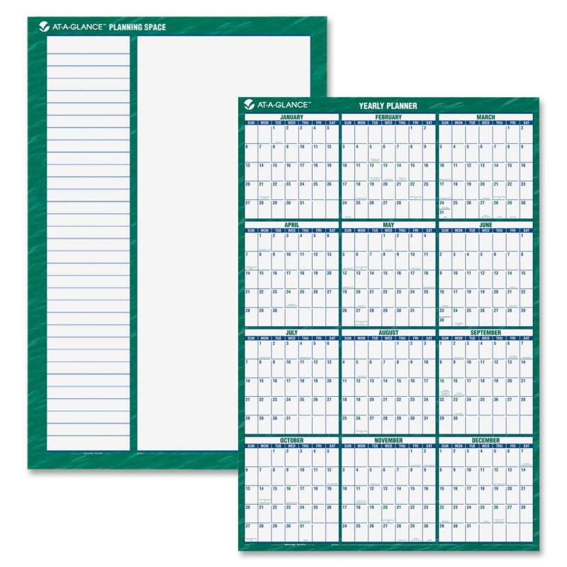 At-A-Glance At-A-Glance Yearly Erasable Vertical Wall Planner PM310-28 AAGPM31028