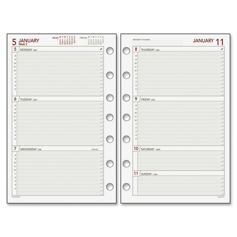Day Runner Day Runner Express Dated Planner Refill 061-285Y DRN061285Y