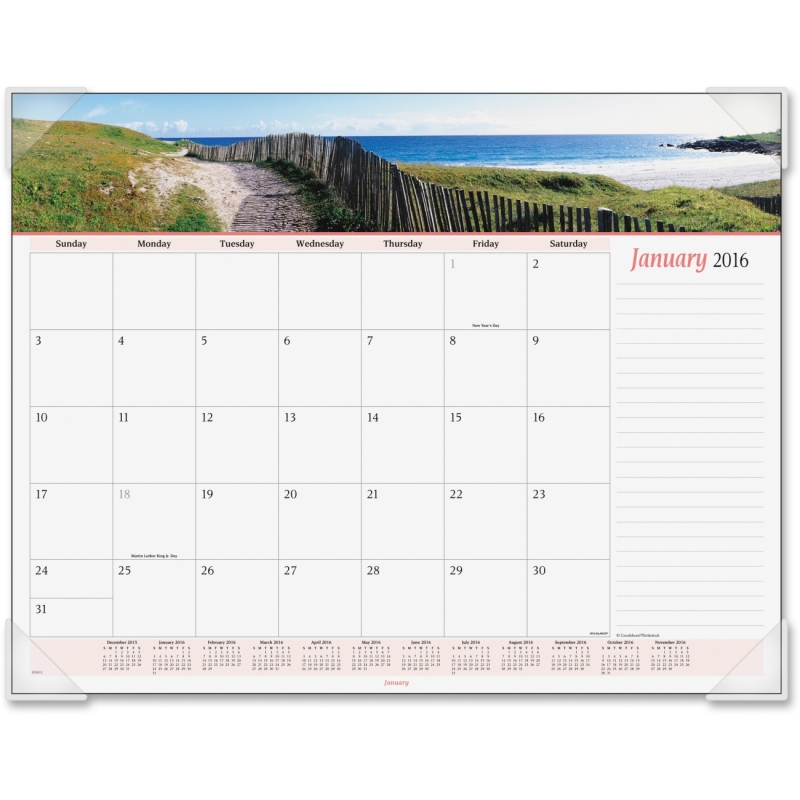 At-A-Glance At-A-Glance Panoramic Seascape Desk Pad Calendar 89803 AAG89803