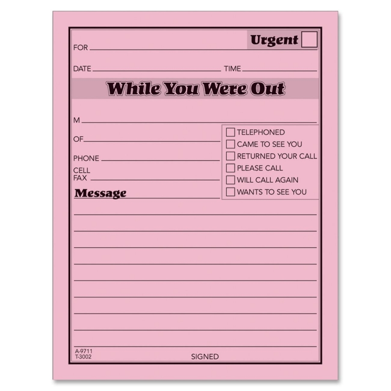 Adams While You Were Out Message Pad 9711D ABF9711D