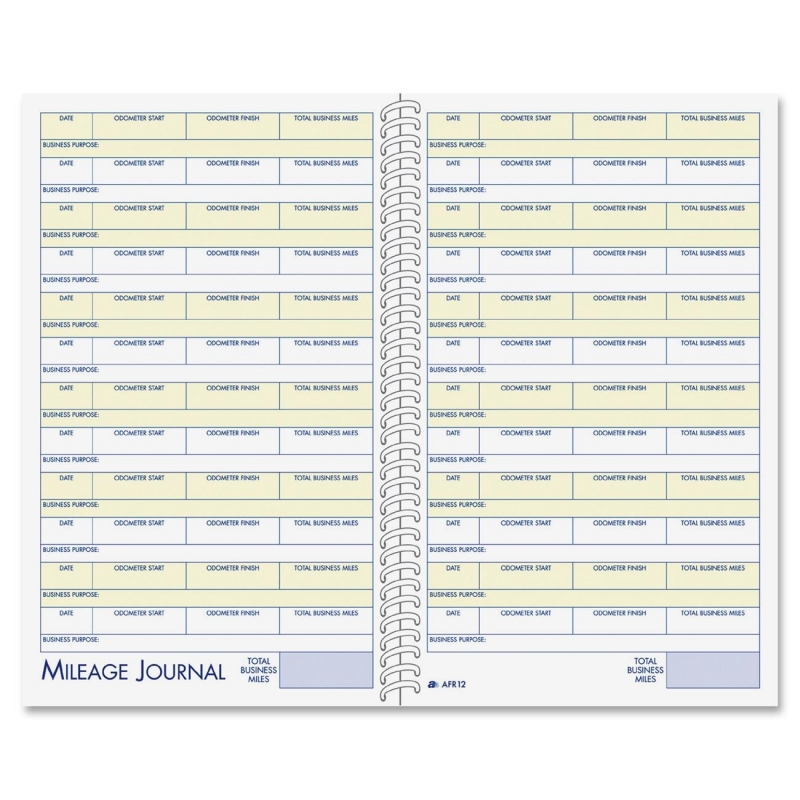 Adams Vehicle Mileage/Expense Journal Pocket AFR12 ABFAFR12