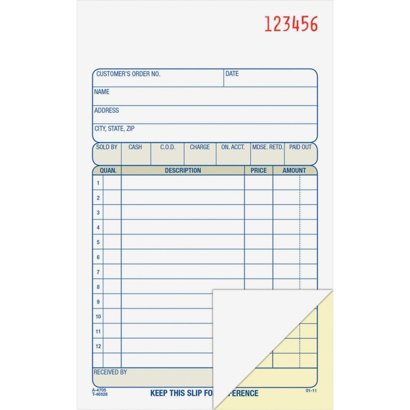 Adams Carbonless Sales Order Books DC4705 ABFDC4705