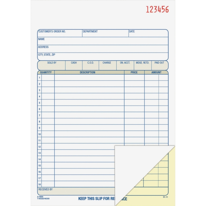 Adams Carbonless Sales Order Books DC5805 ABFDC5805