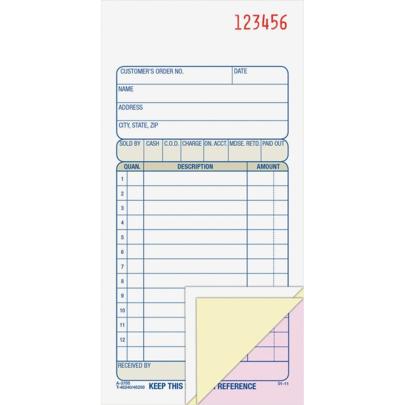 Adams Carbonless Sales Order Books TC3705 ABFTC3705