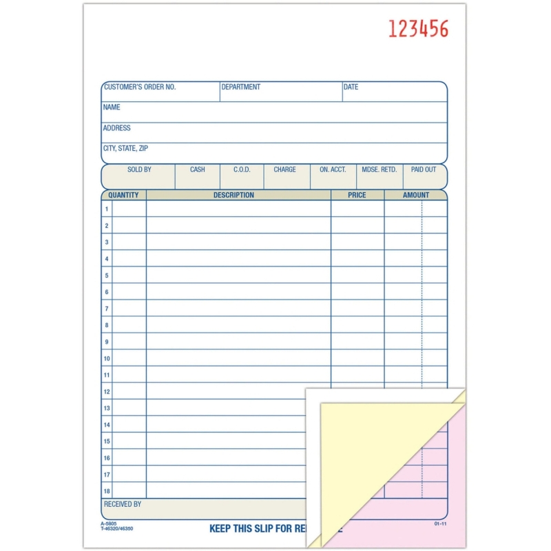 Adams Carbonless Sales Order Books TC5805 ABFTC5805