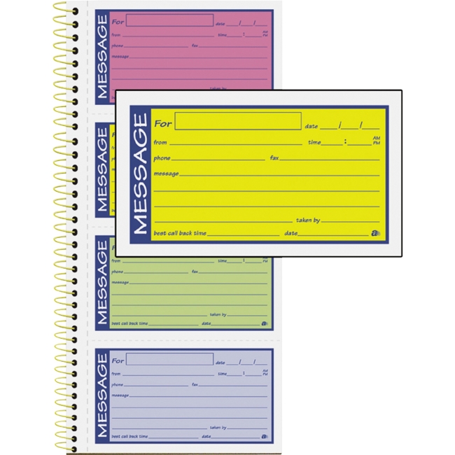 Cardinal Adams 2-Part Carbonless Phone Message Book SC1153RB ABFSC1153RB