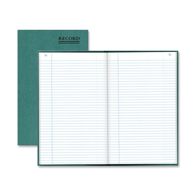 Rediform Green Bookcloth Margin Record Book 56151 RED56151