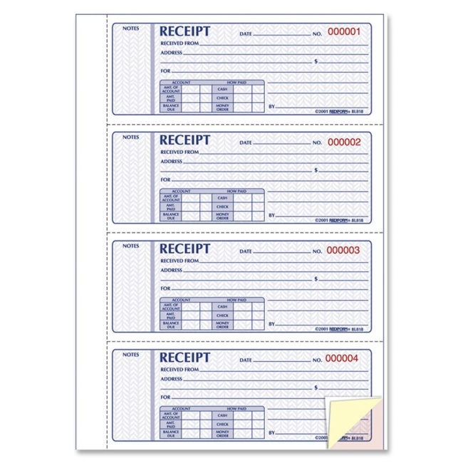 Rediform Rediform Hardbound Money Receipt Book 8L818 RED8L818