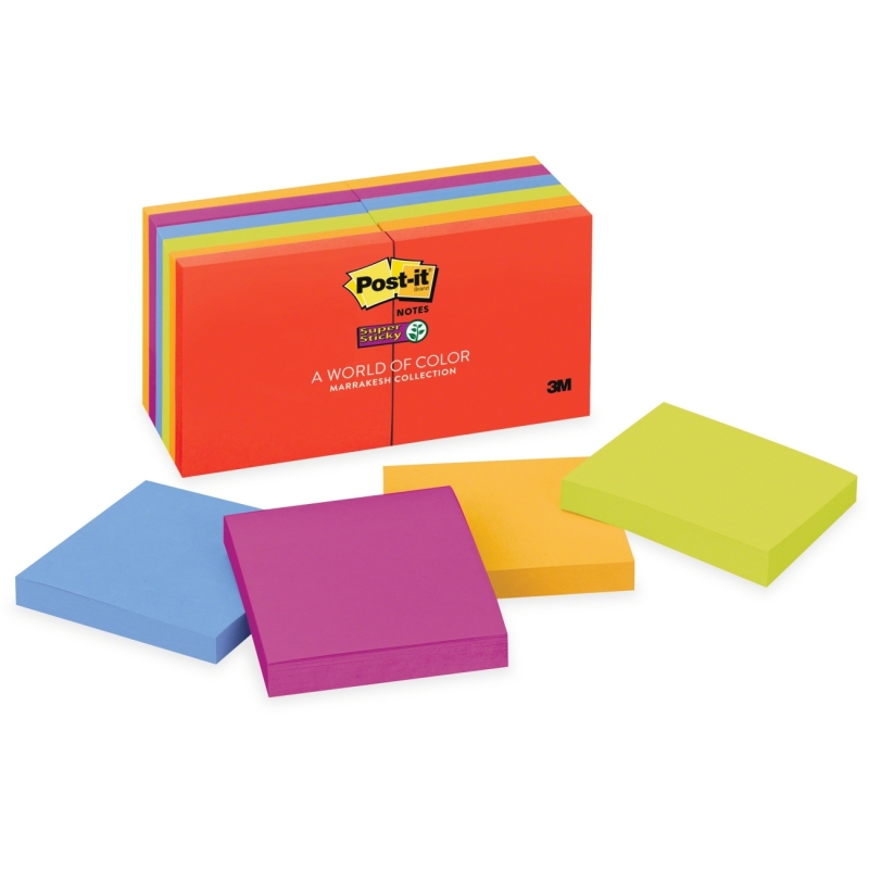 Post-it Post-it Super Sticky 3"x3" Marrakesh Notes 65412SSAN MMM65412SSAN