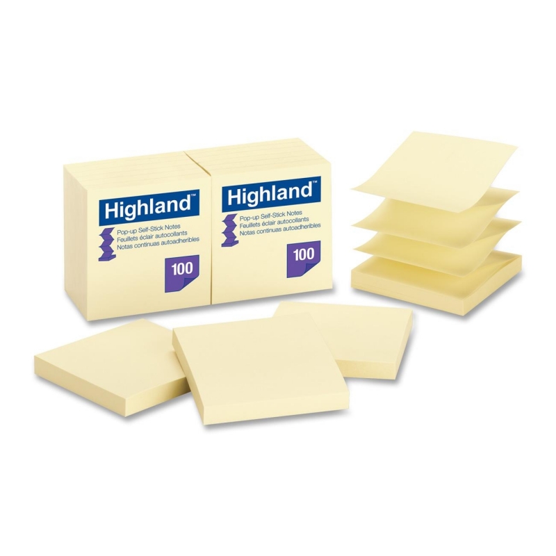 Highland Highland Repositionable Pop-up Note 6549PUY MMM6549PUY