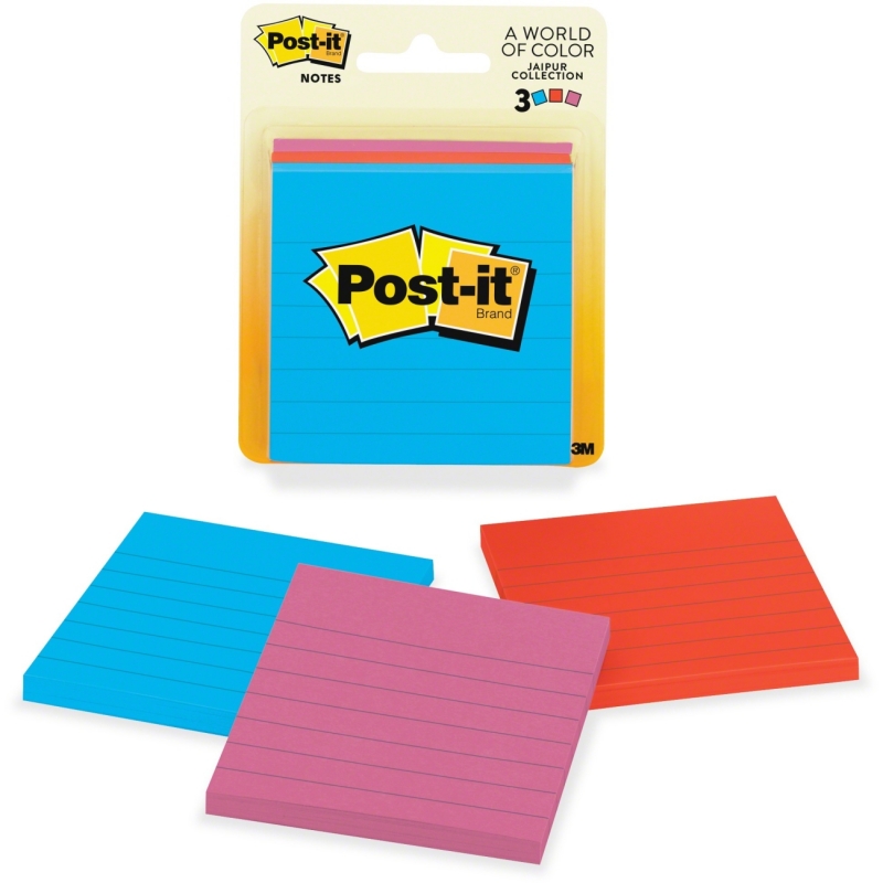 Post-it Lined Notes in Jaipur/Cape Town Colors 6301 MMM6301