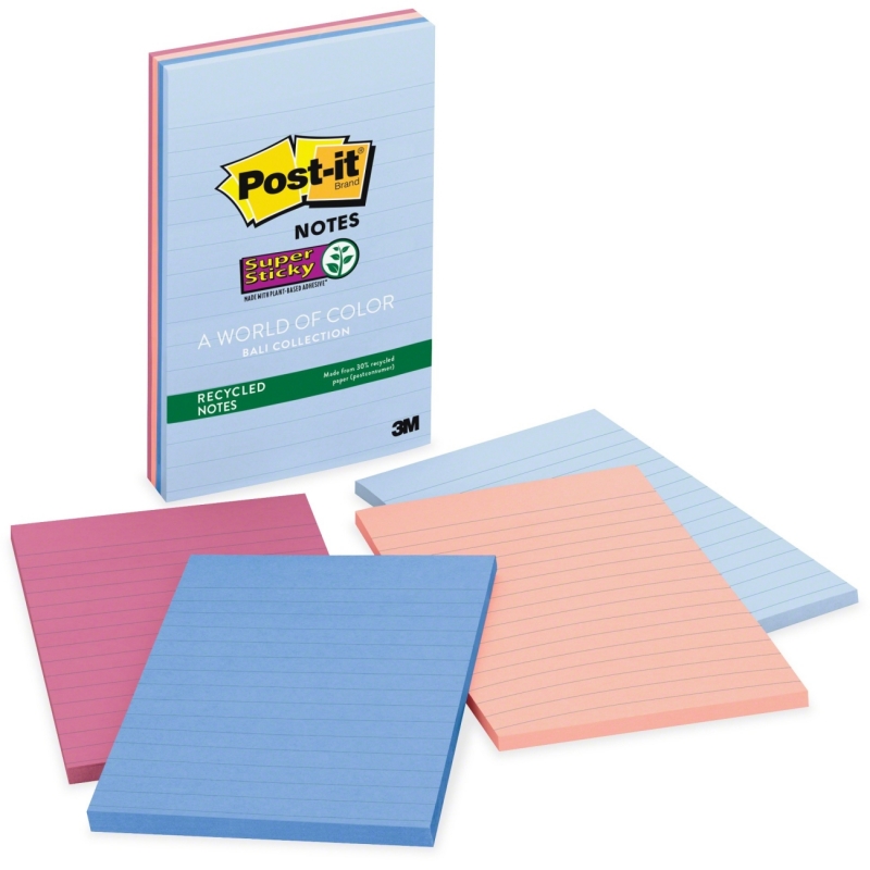 Post-it Recycled Super Sticky Bali Notes 4621SSNRP MMM4621SSNRP