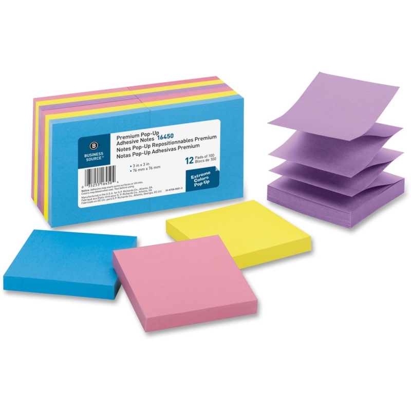 Business Source Pop-up Adhesive Note 16450 BSN16450