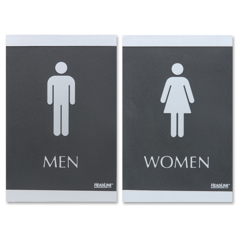 U.S. Stamp & Sign ADA Restroom Sign for Men & Women 4248 USS4248