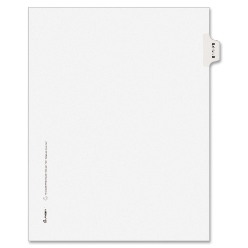 Avery Legal Exhibit Index Divider 82108 AVE82108