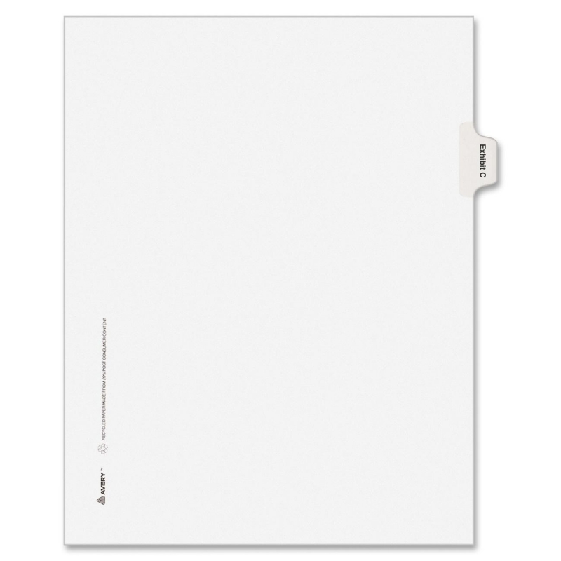 Avery Legal Exhibit Index Divider 82109 AVE82109