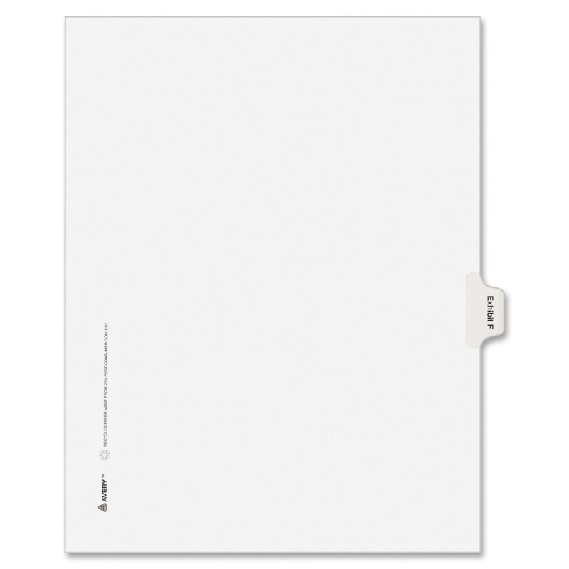 Avery Legal Exhibit Index Divider 82112 AVE82112