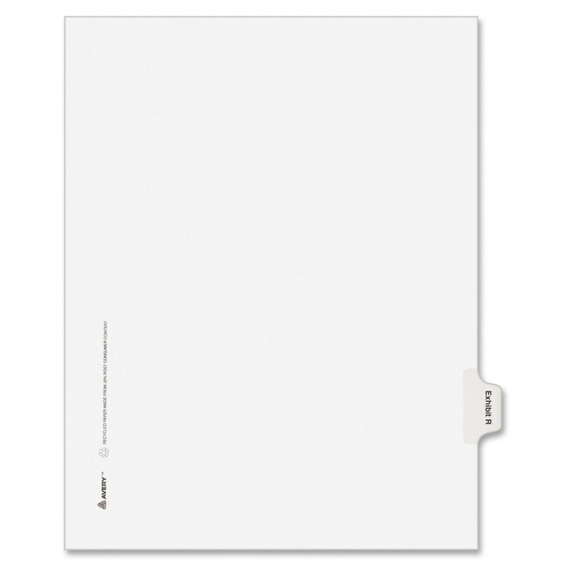 Avery Legal Exhibit Index Divider 82124 AVE82124