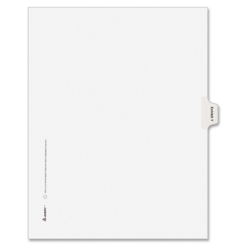 Avery Legal Exhibit Index Divider 82131 AVE82131