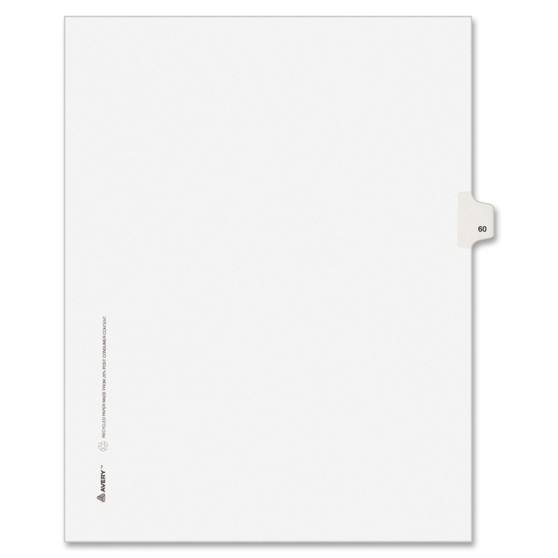 Avery Side-Tab Legal Index Divider 82258 AVE82258